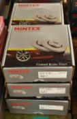 5x Mintex Brake Disc Sets (4x Coated) - please see pictures for examples of make and model