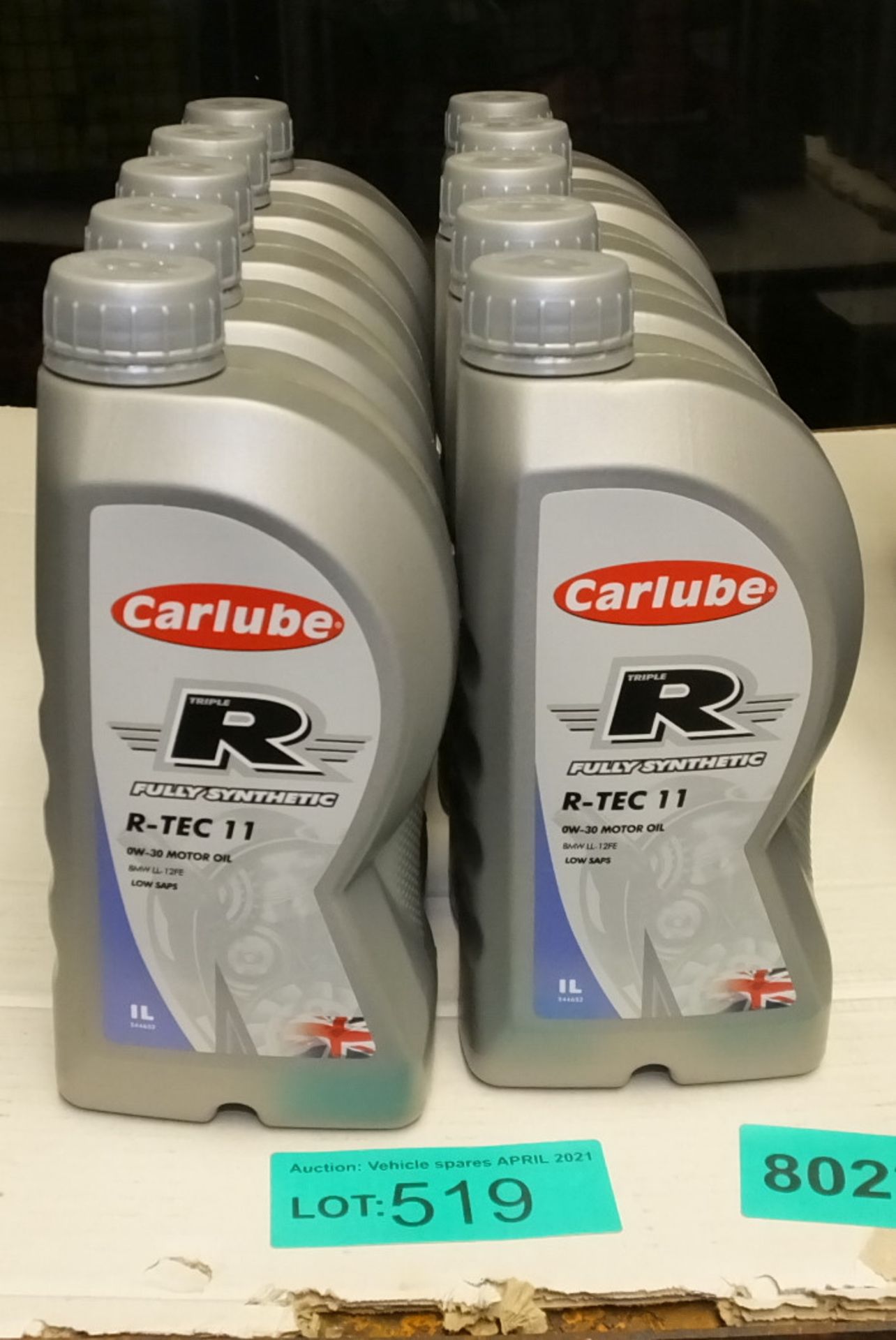 10x Carlube Triple R Fully Synthetic R-Tec 11 - 0W-30 Motor Oil - 1L