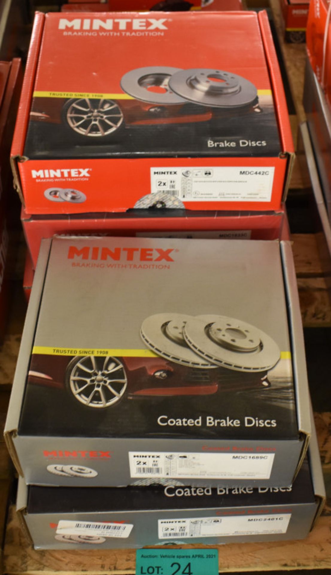 5x Mintex Brake Disc Sets (2x Coated) - please see pictures for examples of make and model