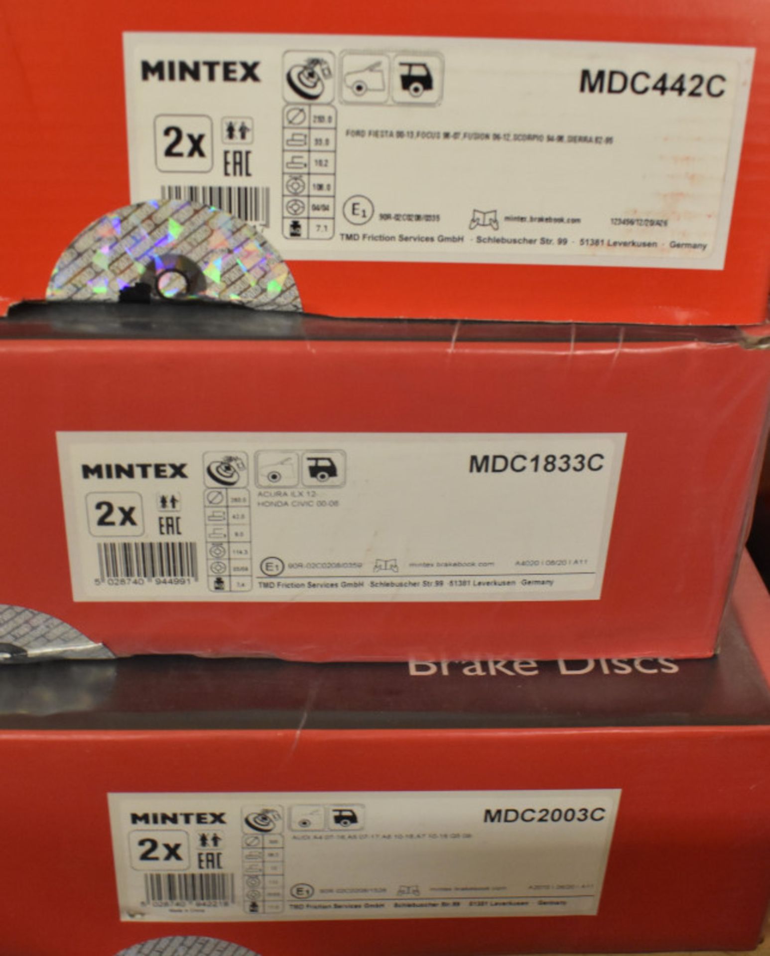 5x Mintex Brake Disc Sets (2x Coated) - please see pictures for examples of make and model - Image 3 of 3