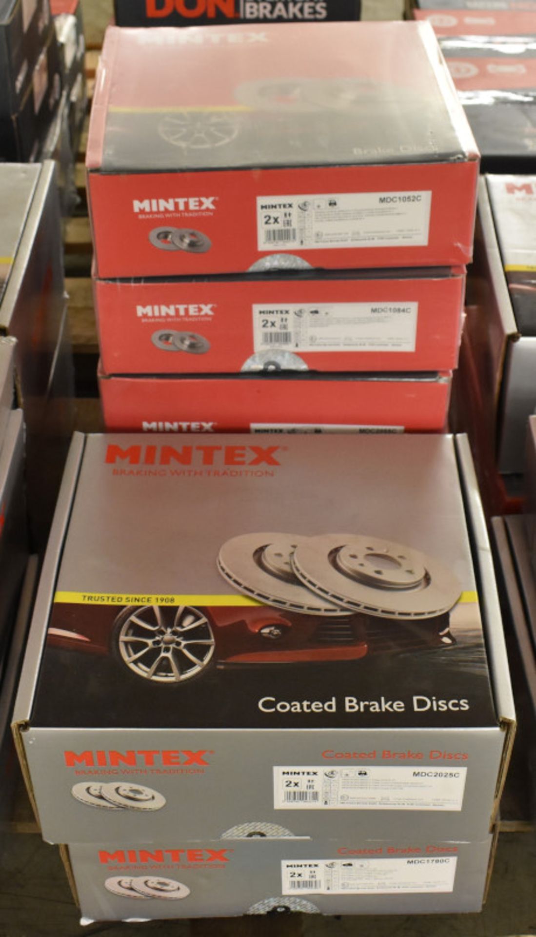 6x Mintex Brake Disc Sets (2x Coated) - please see pictures for examples of make and model