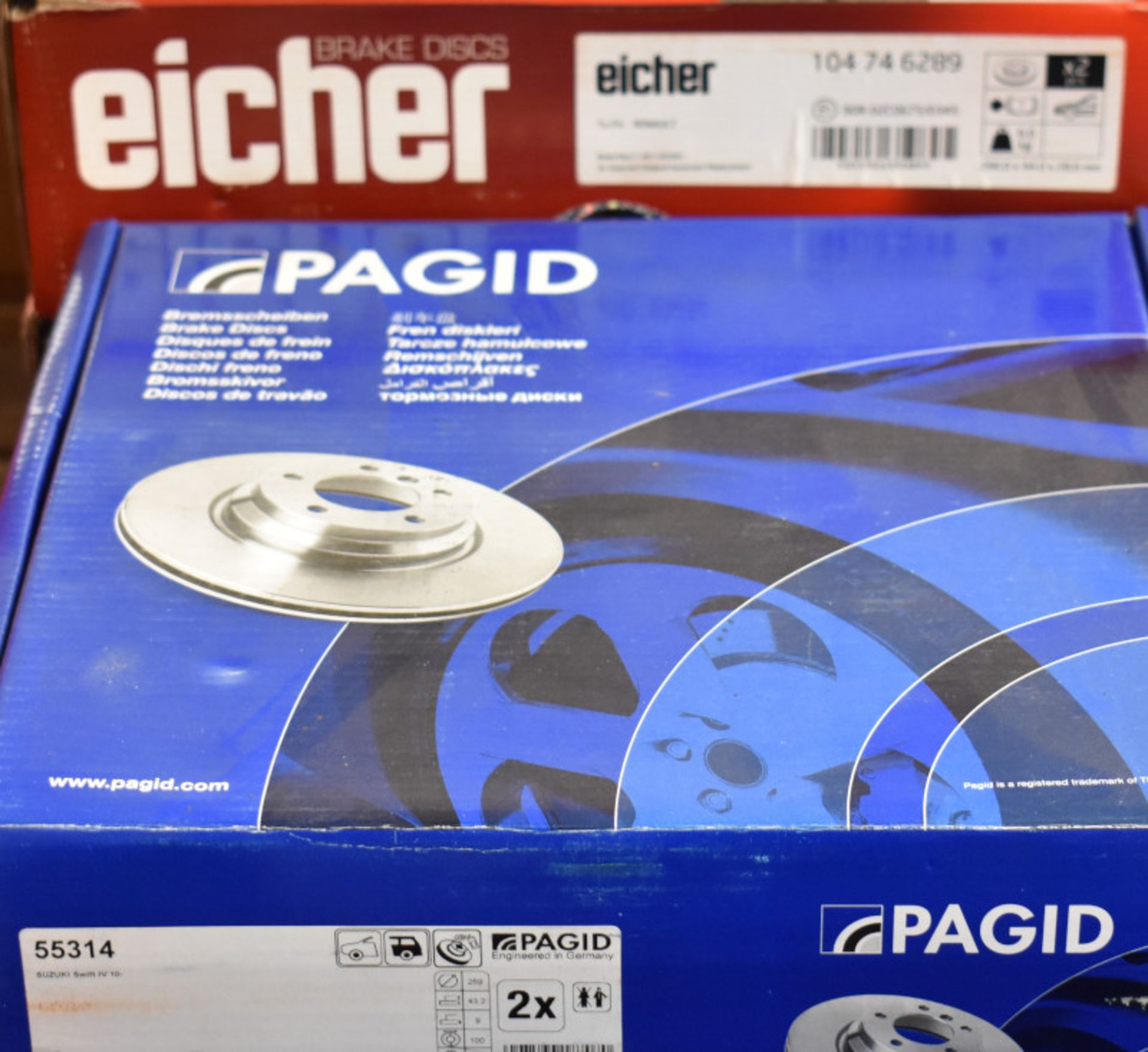 4x Pagid & 2x Eicher Brake Disc Sets - please see pictures for examples of make and models - Image 2 of 3