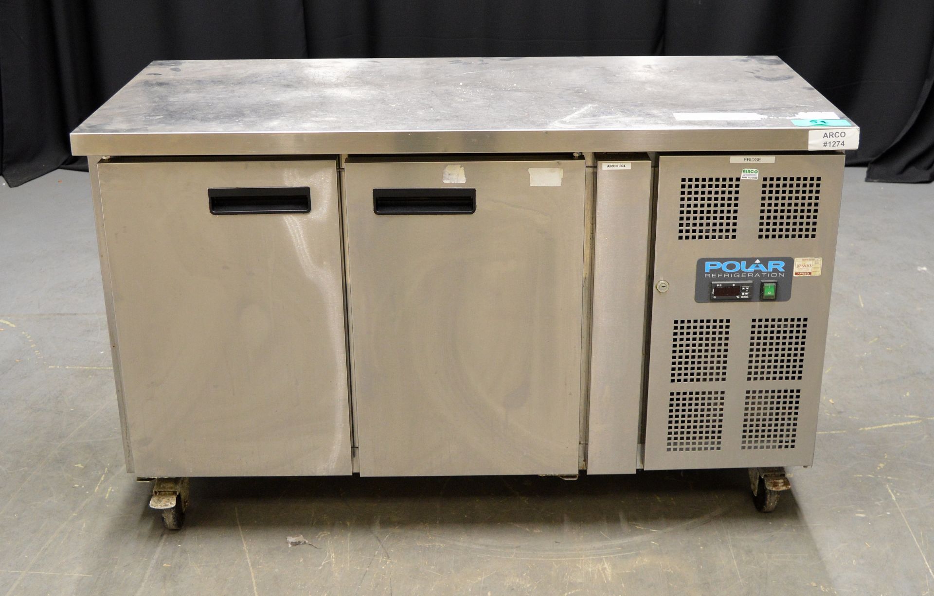 Polar Refrigeration G377 Double Door Refrigerated Preparation Counter