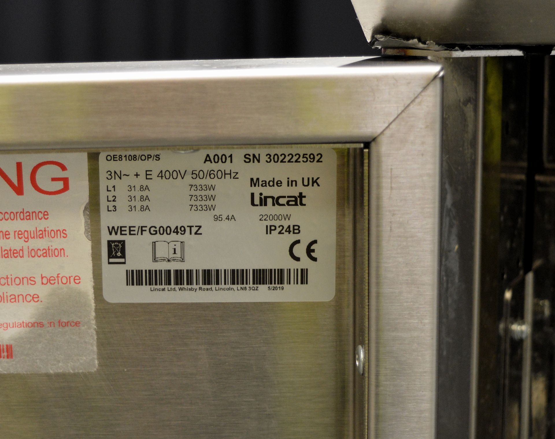 Lincat Opus 800 Electric Free-Standing Single Tank Fryer, 3 phase electric - Image 5 of 9