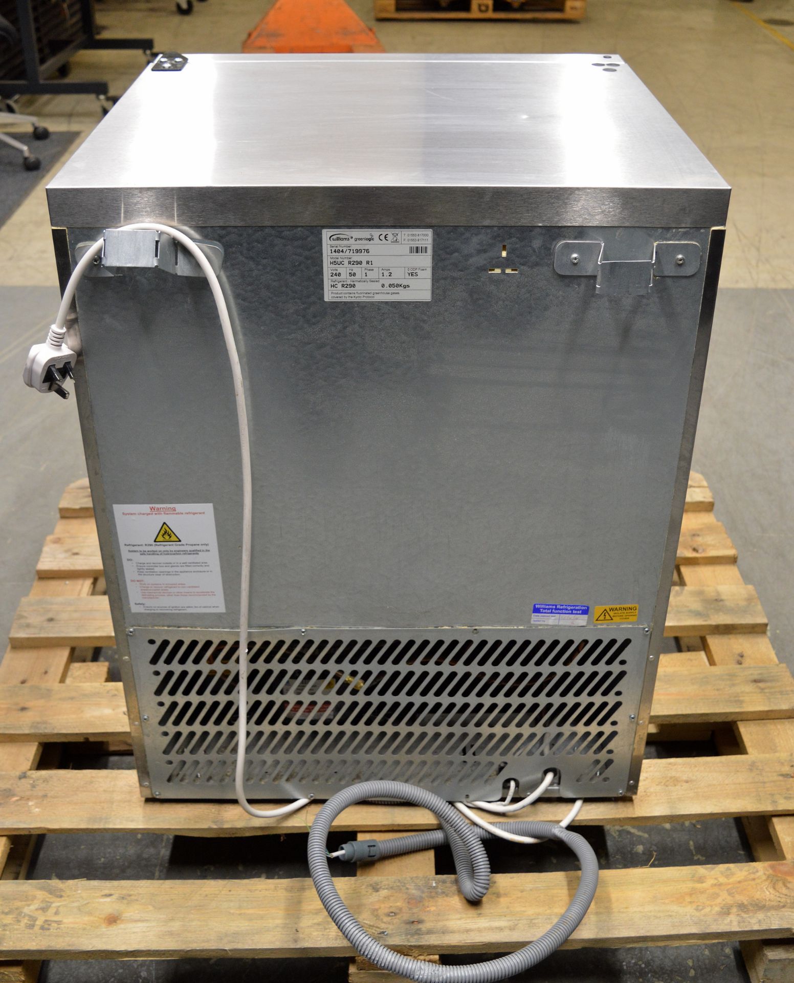 Williams H5UC R290 R1 Stainless Steel Undercounter Fridge, single phase electric - Image 6 of 7