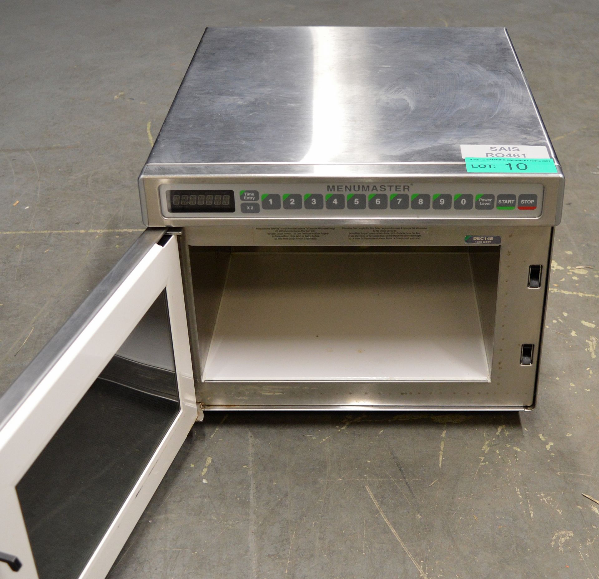 Menumaster DEC14E2 1400W Commercial Microwave, single phase electric - Image 4 of 6