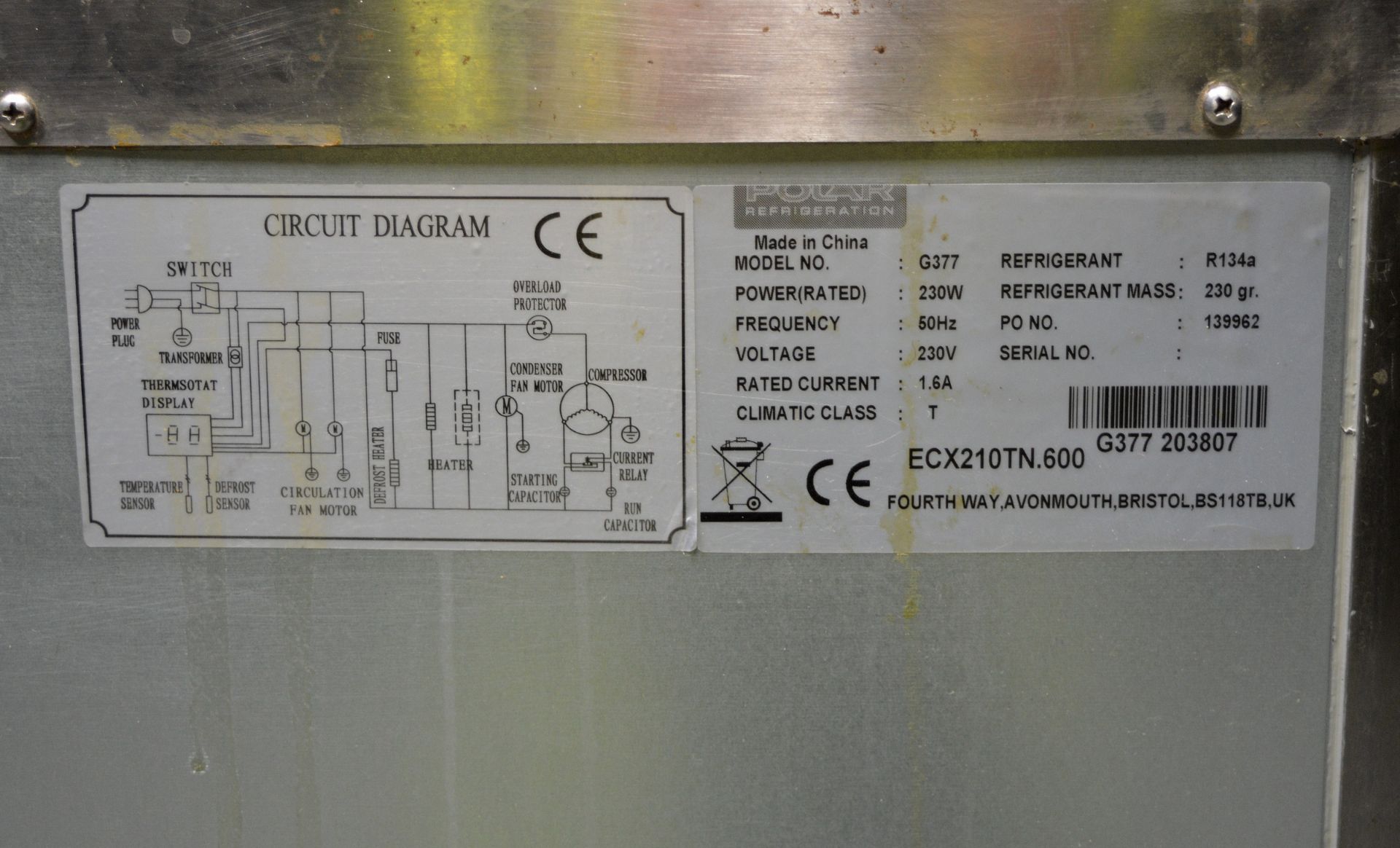 Polar Refrigeration G377 Double Door Refrigerated Preparation Counter - Image 7 of 7