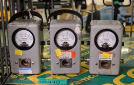 3x Thruline Model 43 Bird Wattmeters - no elements