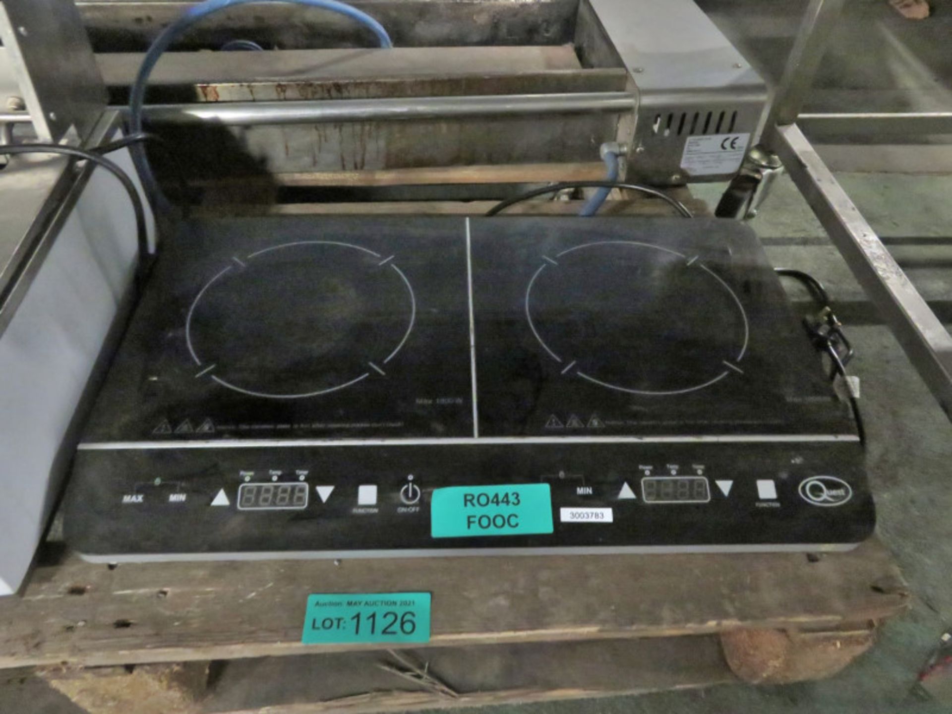 Quest 45840 Double Ceramic Hot Plate 240v - L600 x W370 x H70mm, Zokop Table Top Double Fr - Image 2 of 5