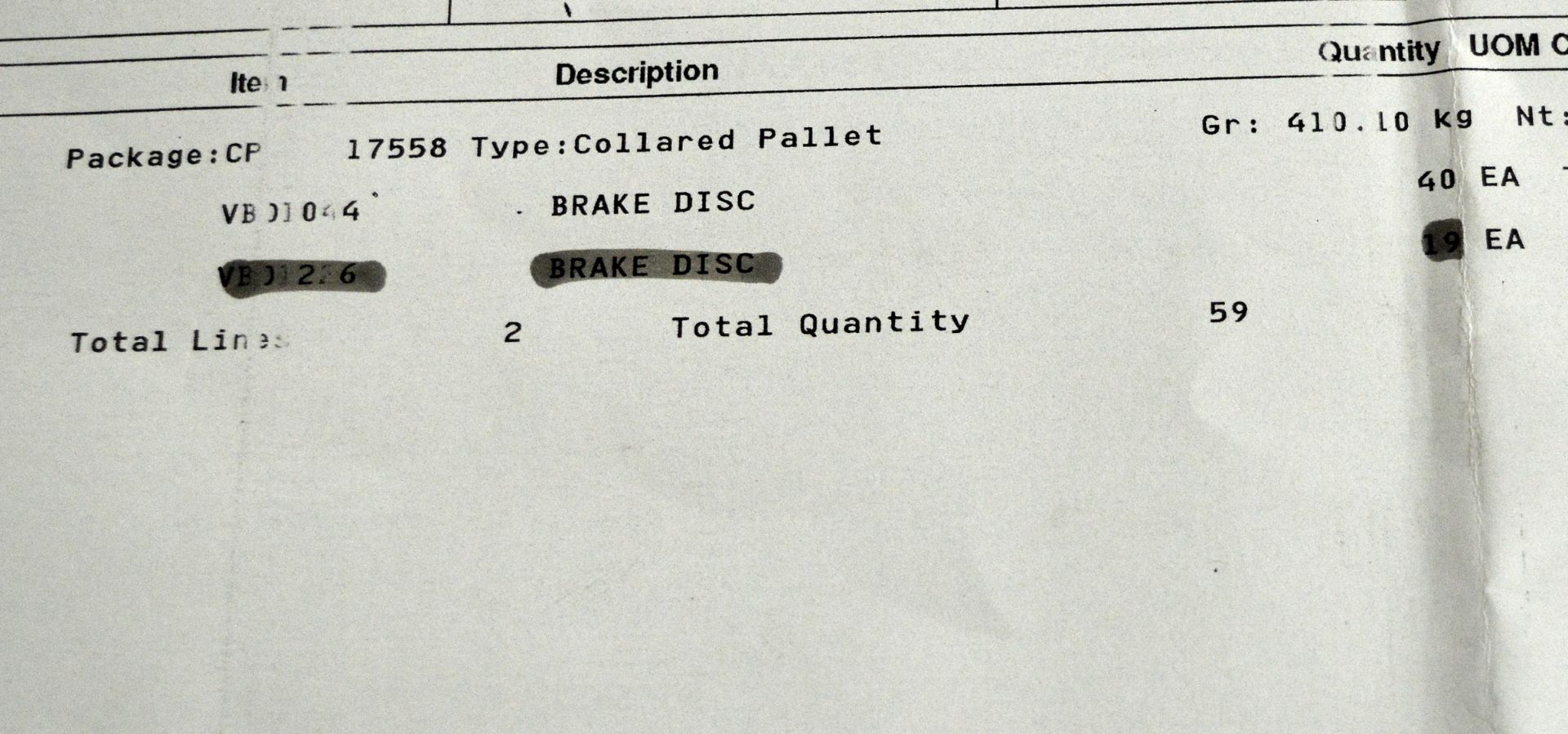 Vehicle parts - Multipart brake discs VDB 1044, VDB 1226 - see picture for itinerary for m - Image 5 of 5