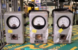 3x Thruline Model 43 Bird Wattmeters - no elements