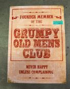 Grumpy Old Mens Club' Metal Workshop Poster