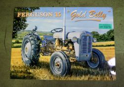 Ferguson 35 Gold Belly Metal Workshop Poster