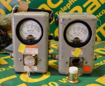 2x Thruline Model 43 Bird Wattmeters - 1x 100W element, 1x 25W element