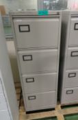 4-Drawer Metal Grey Filing Cabinet - L470 x W620 x H1320mm