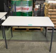 4x Light Grey Formica Top Dining Tables - L1220 x W690 x H730mm