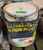 FloorMaster Polyurethane floor paint - Grey - 20LTR - damaged tin