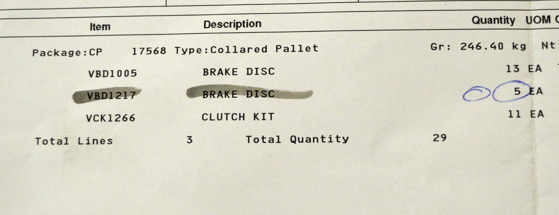 Vehicle parts - clutch kits, brake discs - see picture for itinerary for model numbers and - Image 5 of 5