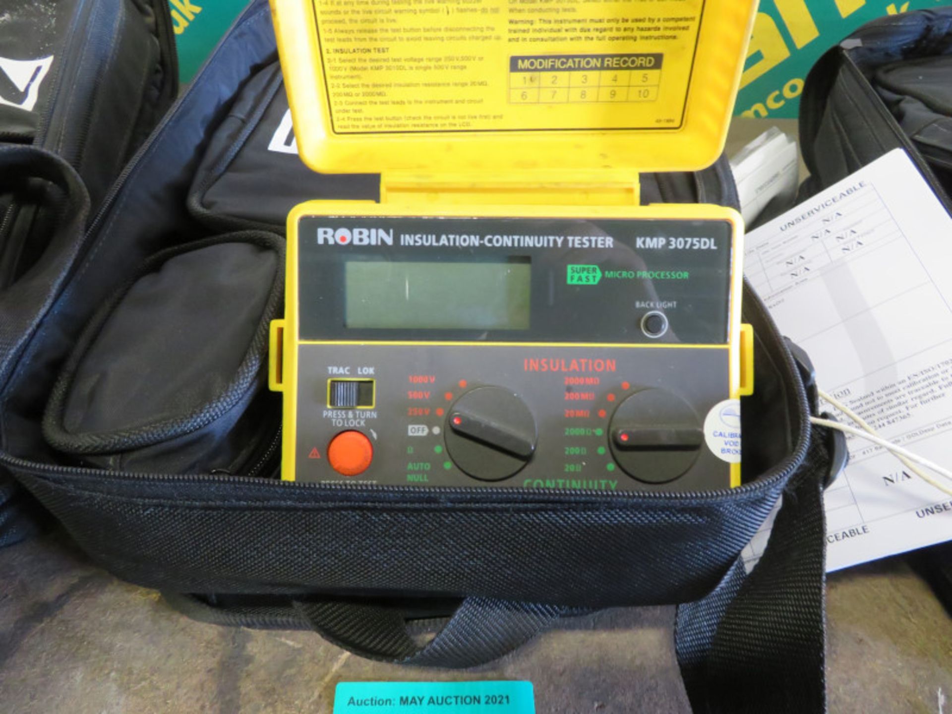 2x Robin KMP 3075 DCL Continuity And Insulation GP testers - Image 2 of 3