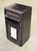 Replica cast post box - black - medium
