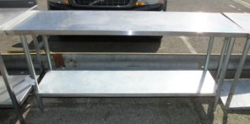 Stainless Steel Table L 1800mm x W 600mm x H 840mm