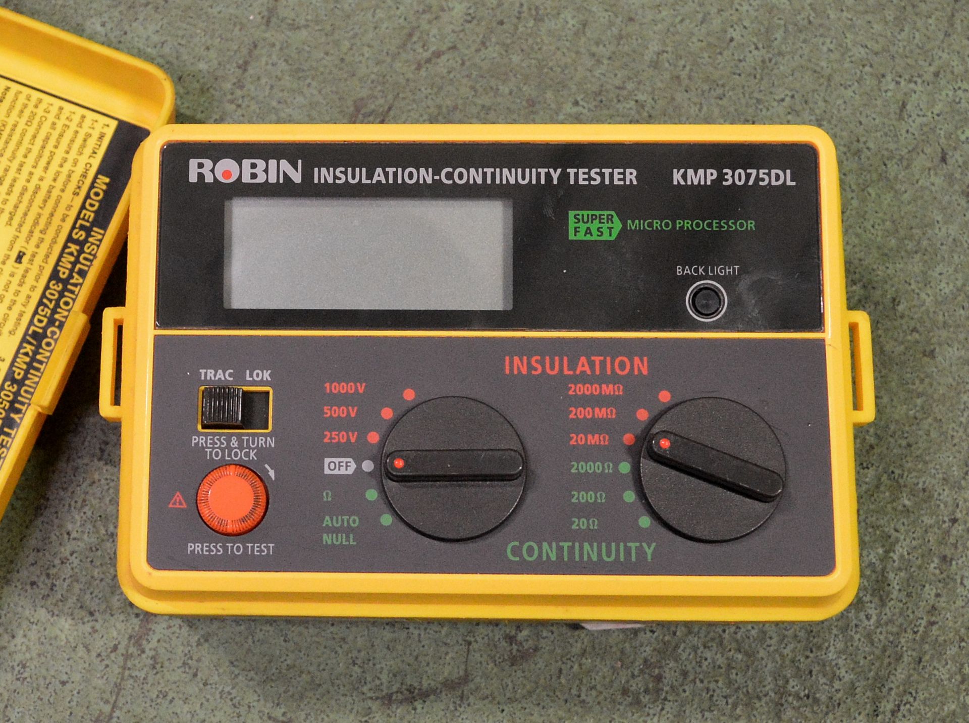 2x Robin KMP 3075 DCL Continuity And Insulation GP testers - Image 2 of 2