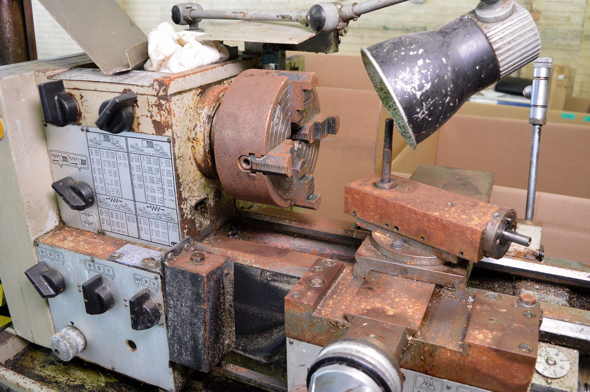 Harrison M300 Lathe with 1x 4 jaw chuck & tailstock only - no accessories or tooling - Image 3 of 8