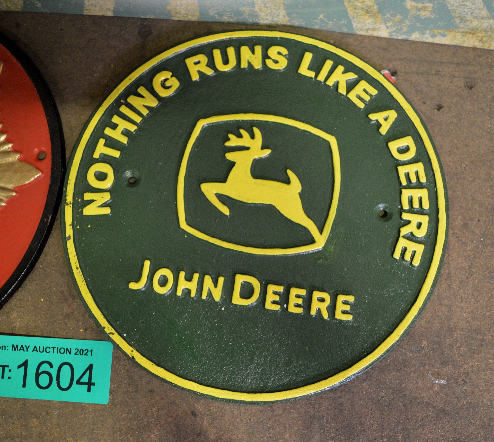 2x Cast signs - 24cm diameter - John Deere, BSA - Image 3 of 3