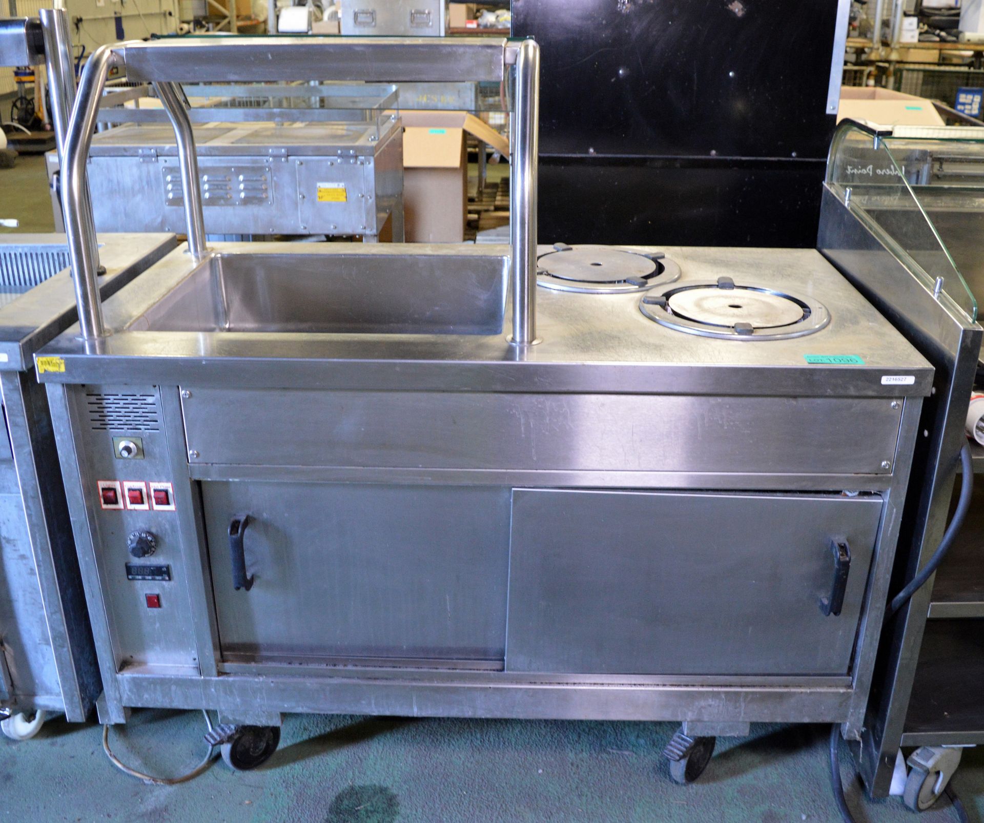 2 Door Servery Unit With 2 Plate Warmer - L1400 x W750 x H1350mm