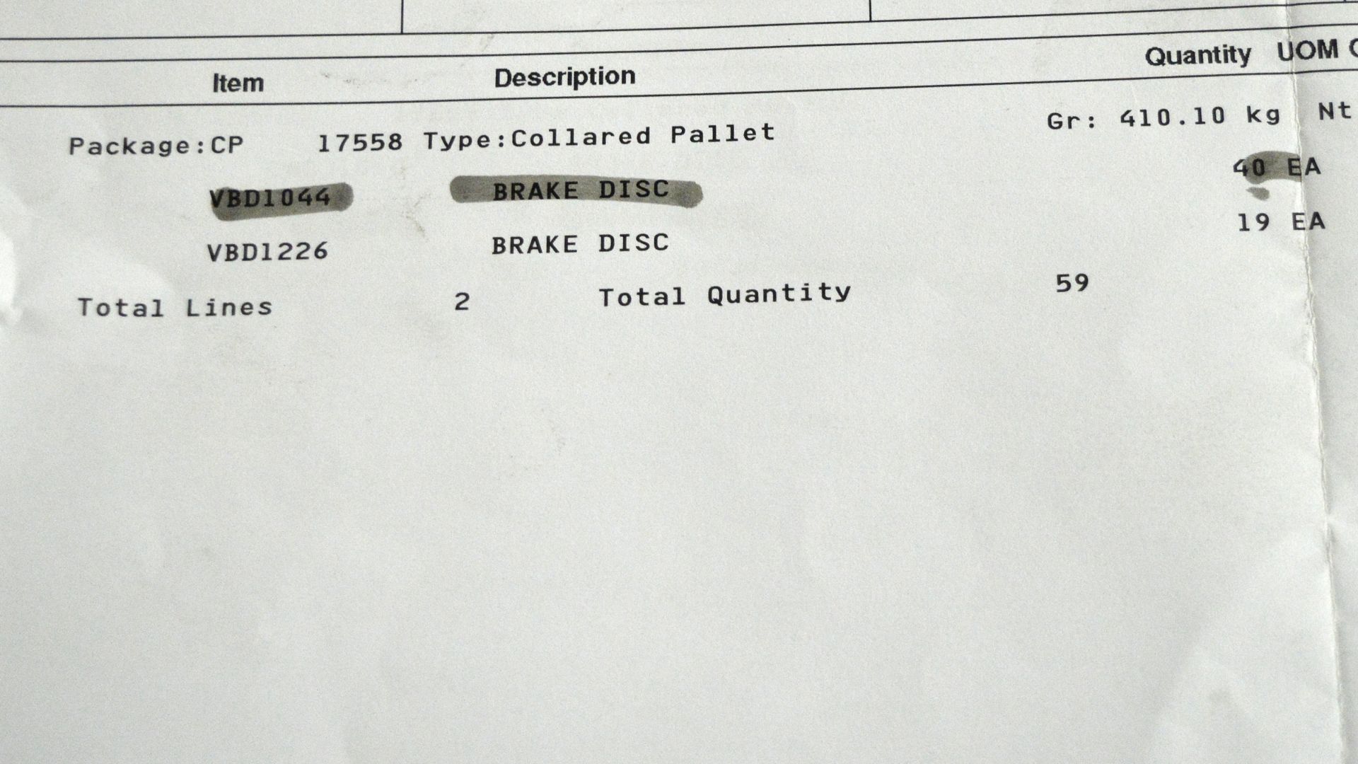 Vehicle parts - Multipart brake discs VDB 1044, VDB 1226 - see picture for itinerary for m - Image 4 of 5