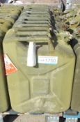 5x 20 LTR Ex-Mod jerry cans