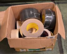 Rolls of heavy duty tape, ESAB shade 5 lens Revolution goggles