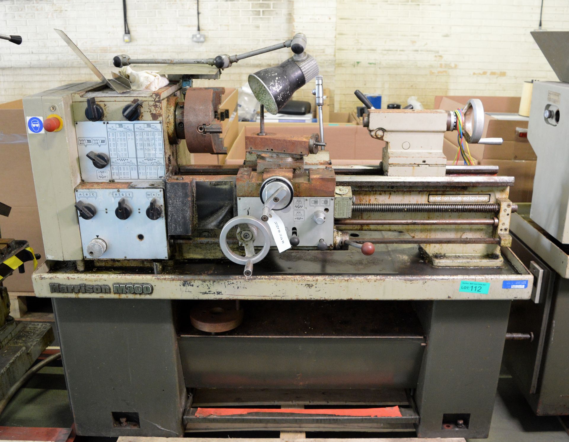 Harrison M300 Lathe with 1x 4 jaw chuck & tailstock only - no accessories or tooling