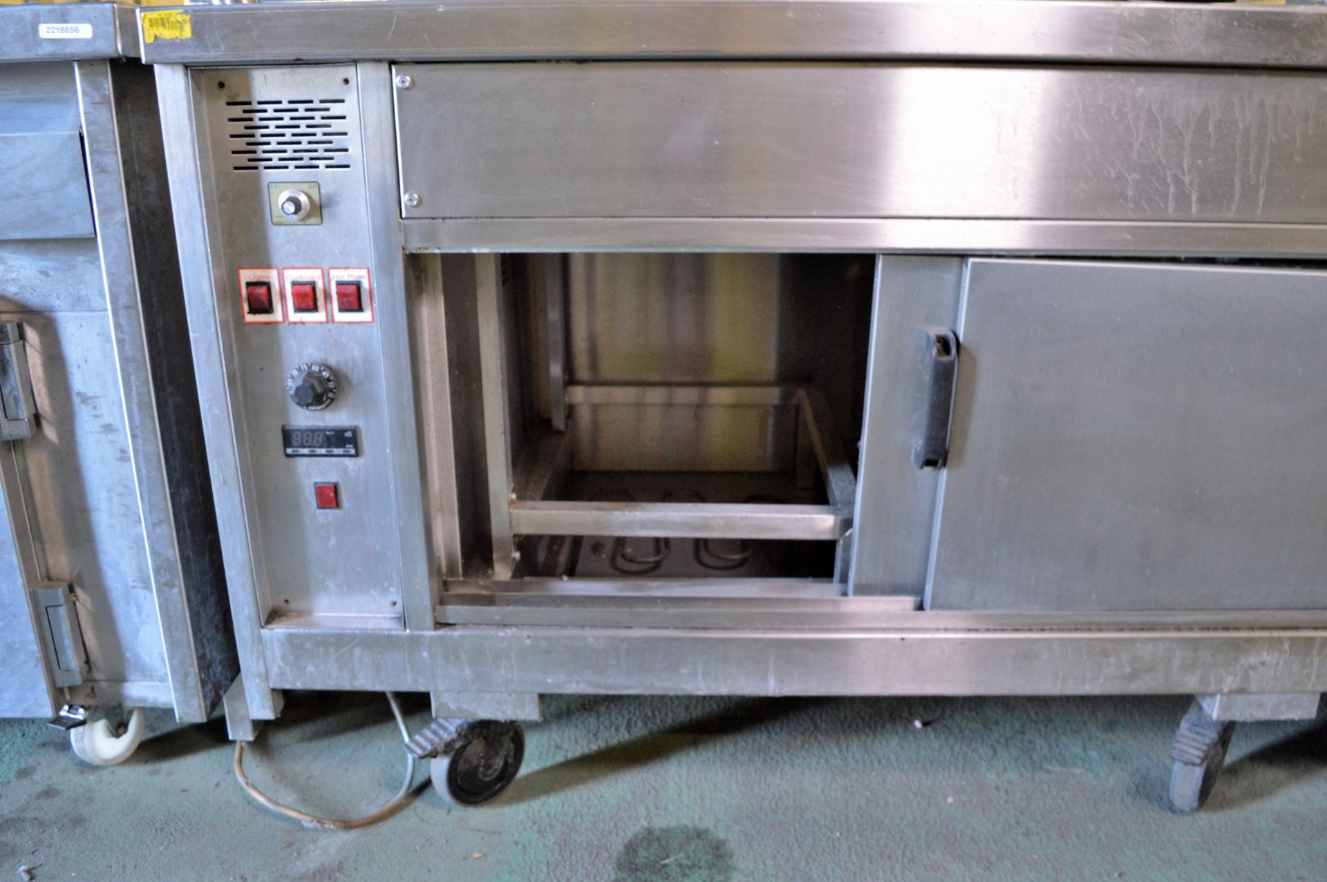 2 Door Servery Unit With 2 Plate Warmer - L1400 x W750 x H1350mm - Image 5 of 6