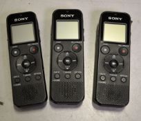 3x Sony ICD-PX470 Dictation Units