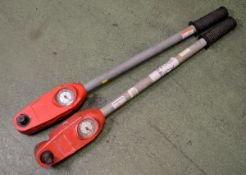 2x Dial Torque Wrenches 3/4in 0-400Nm