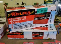 2x Neilsen 25pc Combination Spanner Sets