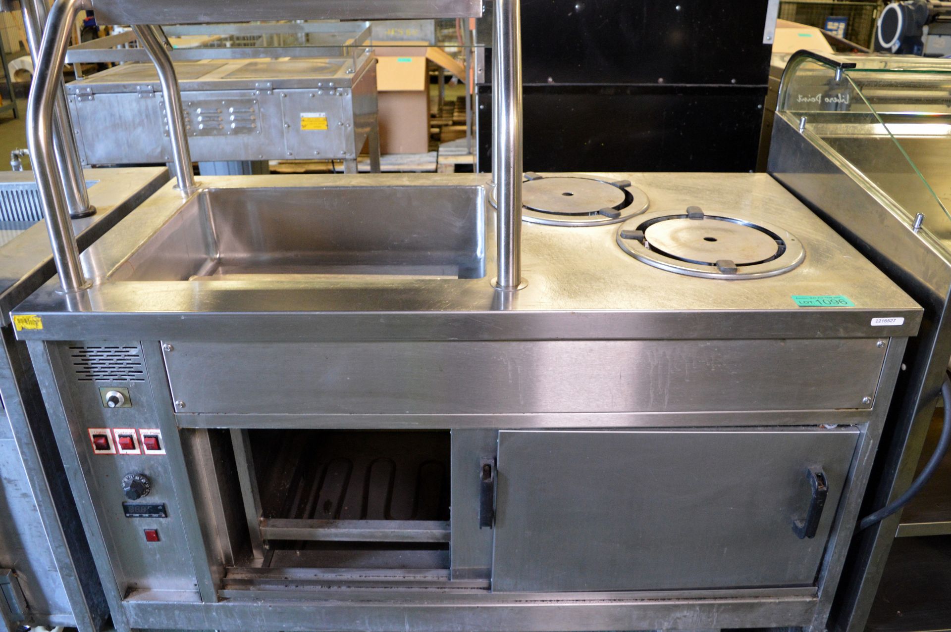 2 Door Servery Unit With 2 Plate Warmer - L1400 x W750 x H1350mm - Image 6 of 6