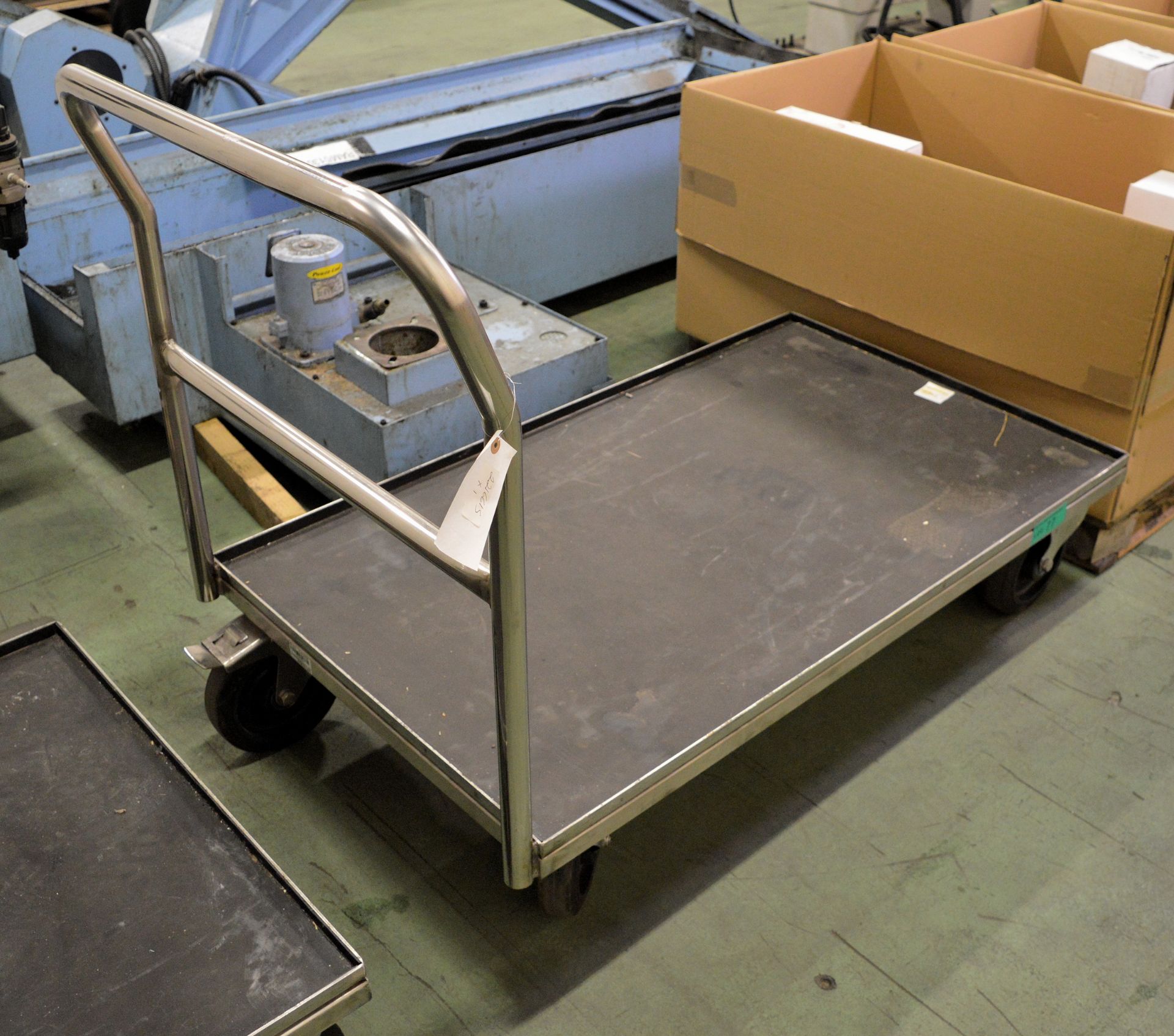 Mobile Trolley L 1300mm x W 700mm x H 990mm - 2 castors have brakes - Image 2 of 2