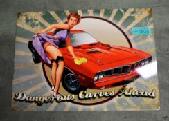 Dangerous Curves Ahead' Metal Workshop Poster