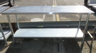 Stainless Steel Workbench L 1800mm x W 600mm x H 850mm