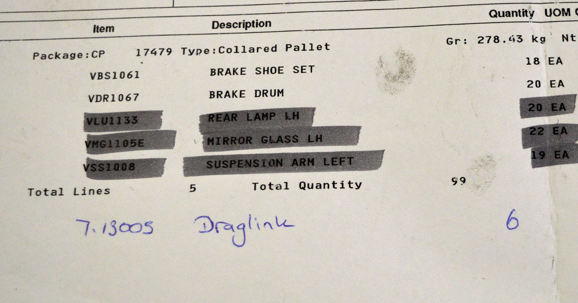 Vehicle parts - brake shoe sets, brake drums - see picture for itinerary for model numbers - Image 8 of 8