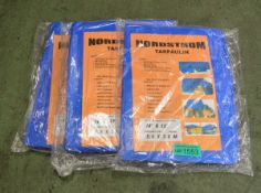 3x Nordstrom Tarpaulin Sheets - 5.4 x 3.5m