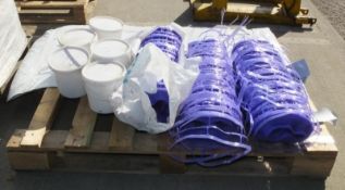 Hand Rolled Joint D400 L600, 3x Purple Plastic Fence Meshing H 530mm, 5 tubs EW Joint Weld