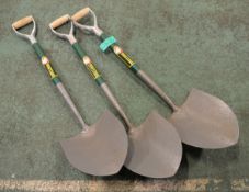 3x Bulldog 5rm2am Round Mouth Shovels