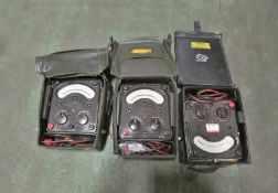 3x AvoMeter Multimeters with cases