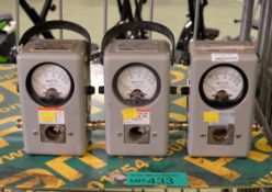 3x Thruline Model 43 Bird Wattmeters - no elements