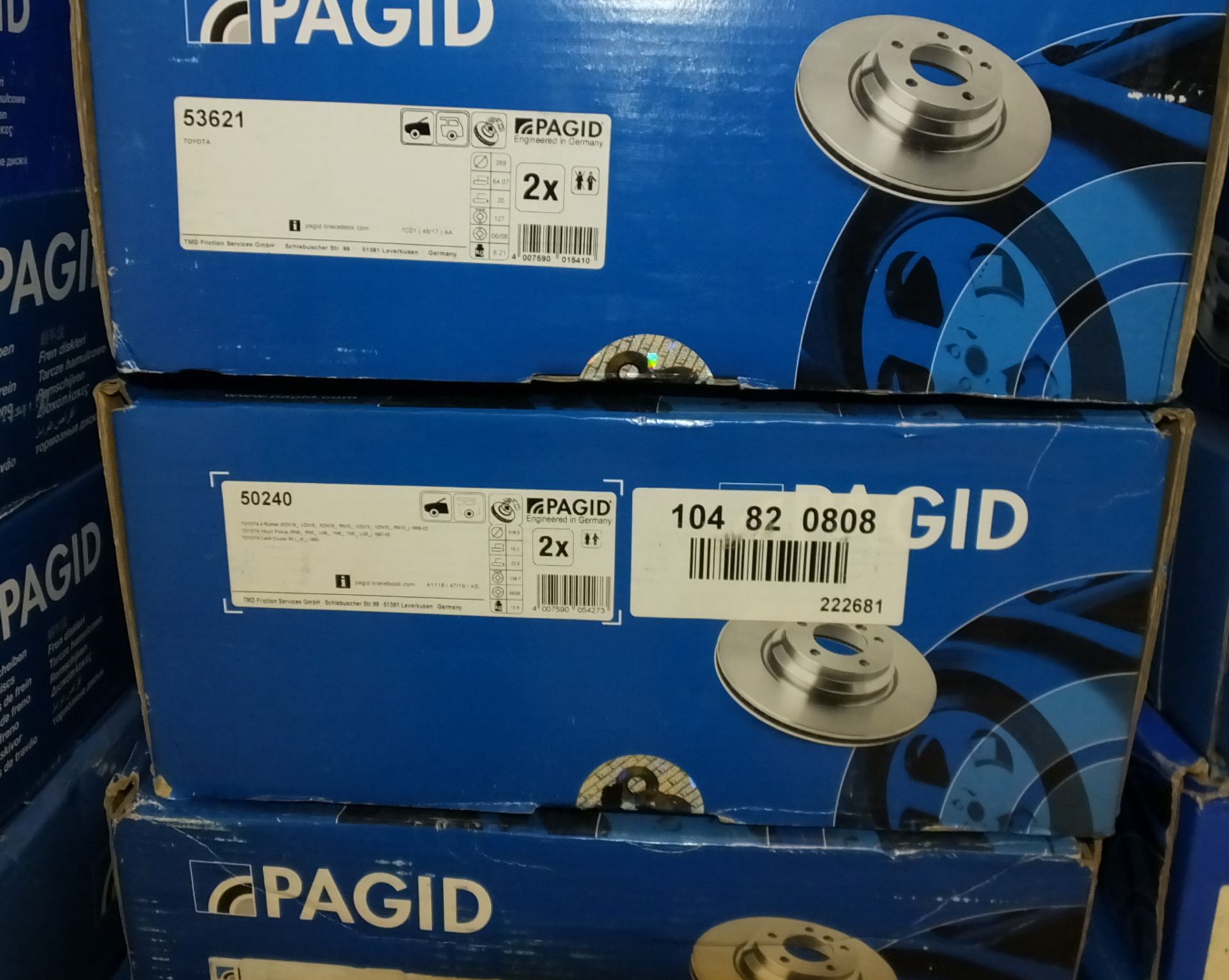 Pagid Brake Disc Sets - Please see pictures for examples of model numbers - Image 4 of 10