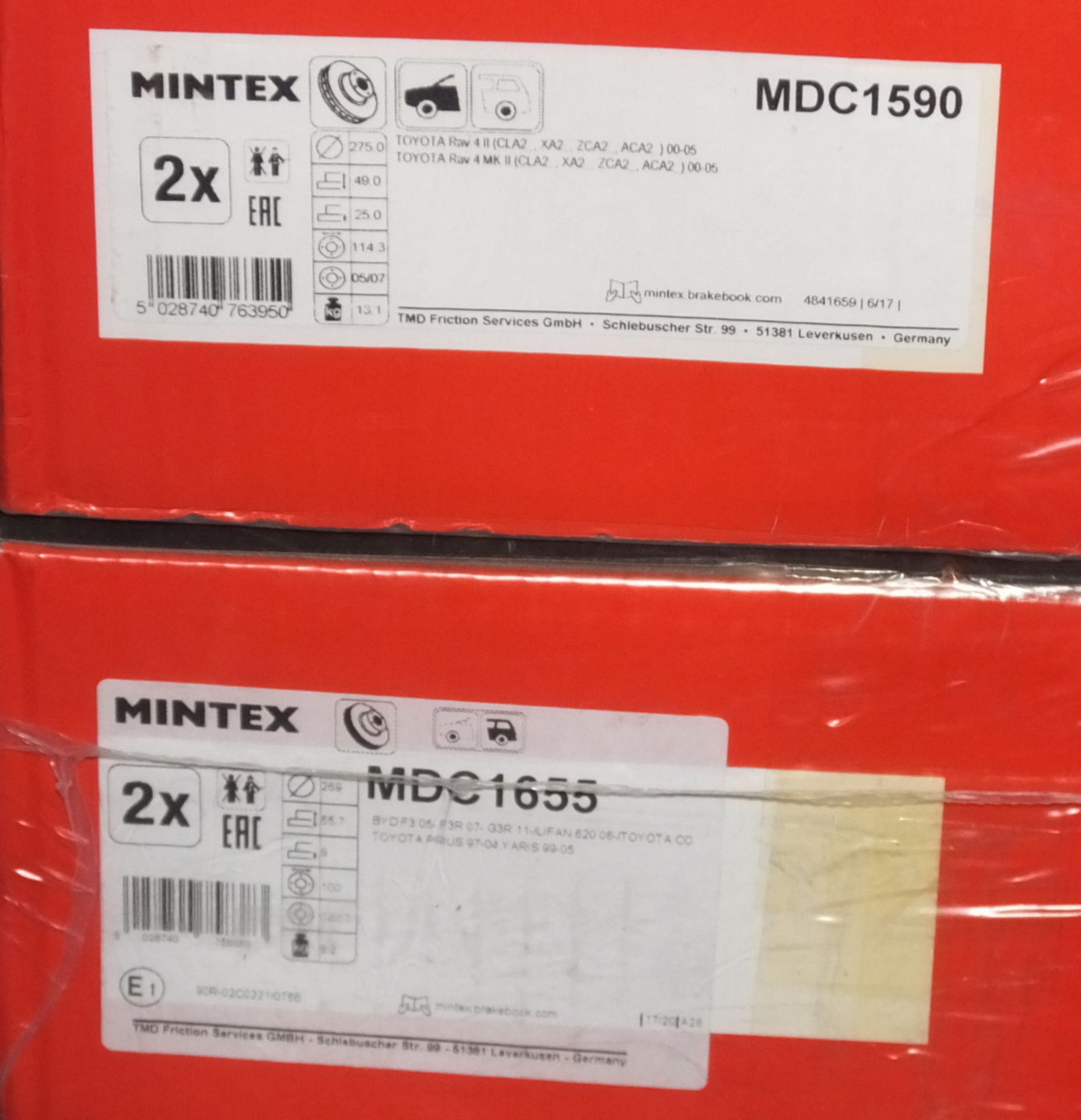 Mintex Brake Disc & Pad Sets - Please see pictures for examples of model numbers - Image 6 of 8