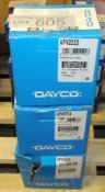 3x Dayco Belt Drive Components - Please see pictures for examples of model numbers